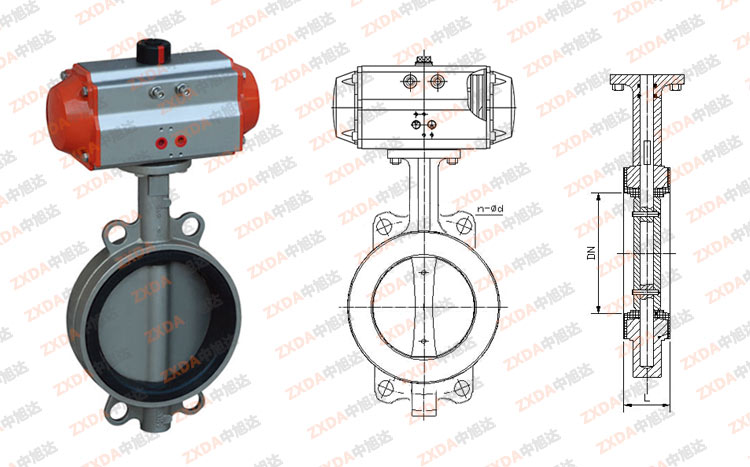 气动蝶阀结构图
