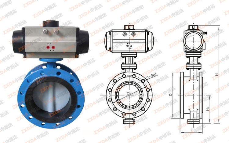 D641X气动蝶阀结构图