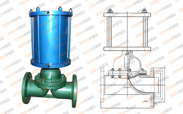 气动碳钢隔膜阀结构图